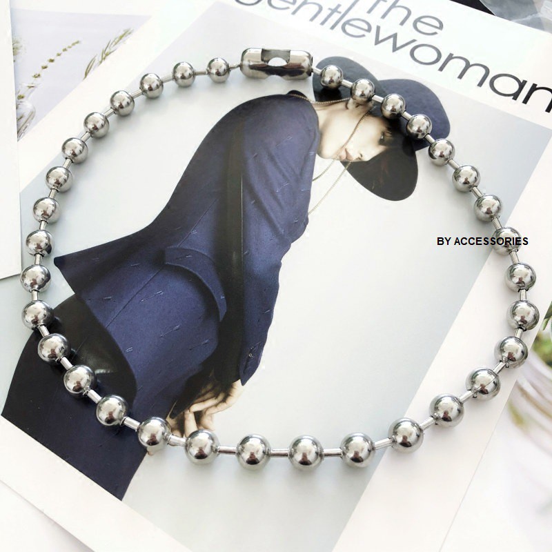 Dây bi inox titan to 5mm - 60cm không đen không rỉ vĩnh viễn có thể tự cắt ngắn tại nhà.