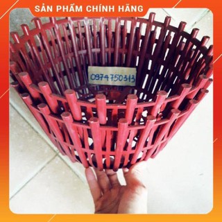 Bộ 10 chậu nhựa giả gỗ trồng Lan có nan phụ f30.