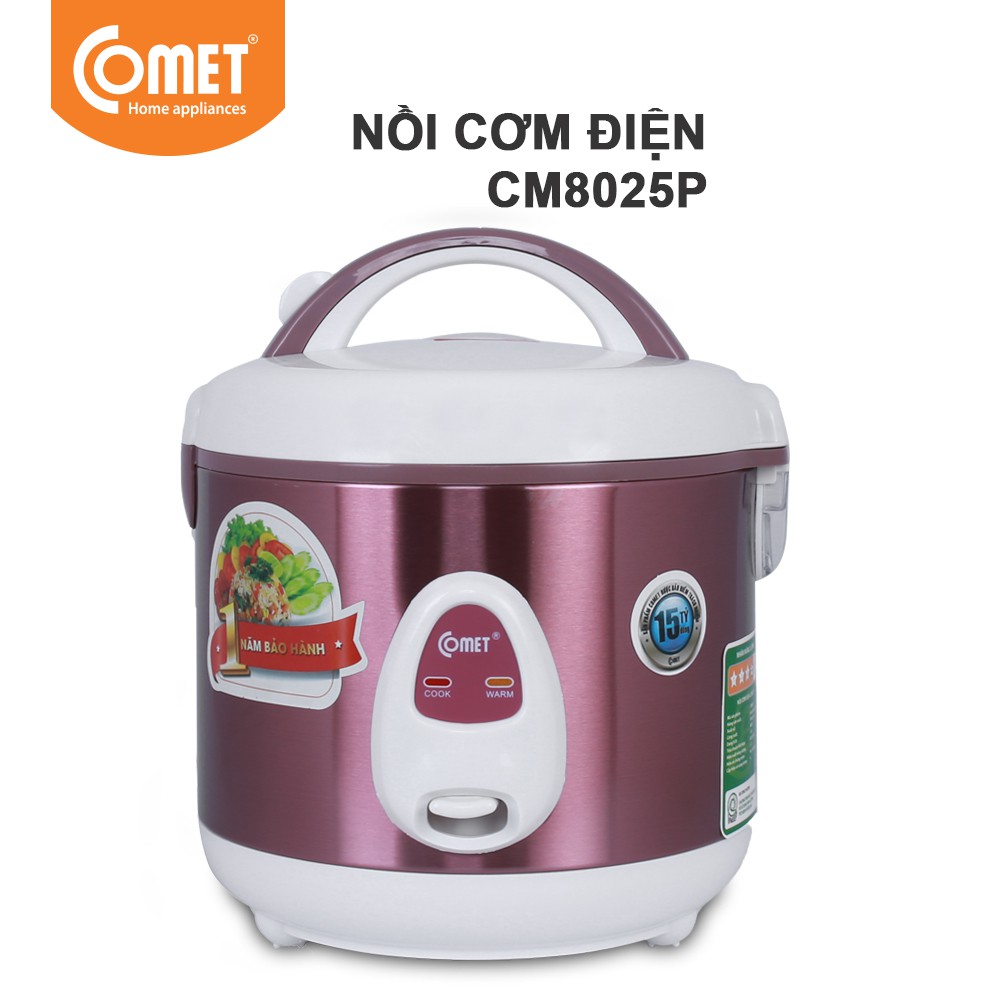 [Mã ELHADEV giảm 4% đơn 300K] Nồi cơm điện nắp gài 1.0L COMET - CM8025