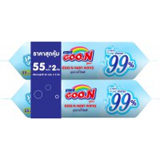 Combo 4 bịch khăn ướt Goon 55 miếng cho bé 