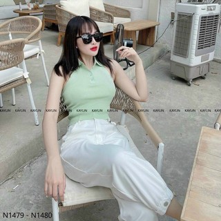 Áo yếm cổ sơmi hở lưng