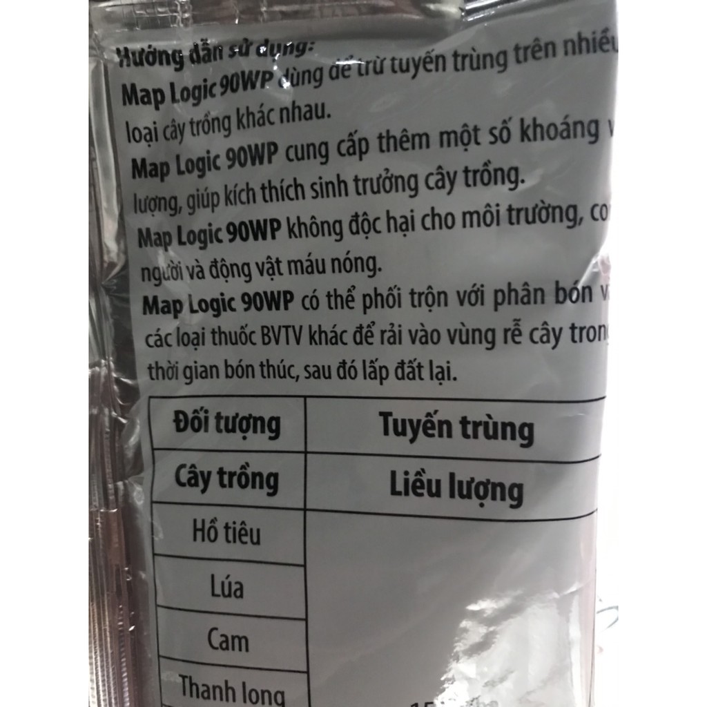 Đặc trừ tuyến trùng Map logic 90wp ( túi 1kg)