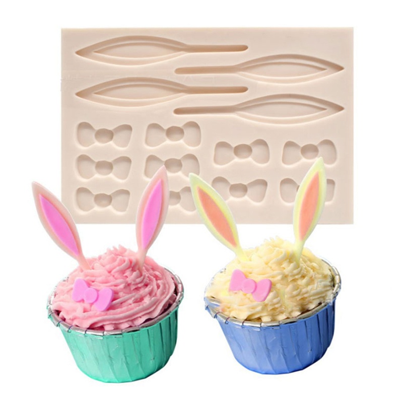 Khuôn Silicone Tạo Hình Làm Bánh Kẹo Hình Tai Thỏ
