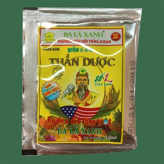 Phân bón grow 6-6-6 Thần dược ba lá xanh (Gói 10ml)
