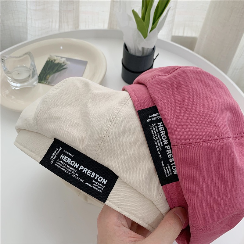 Mũ Beret Mỏng Họa Tiết Chữ Phong Cách Retro Nhật Bản Cho Nữ