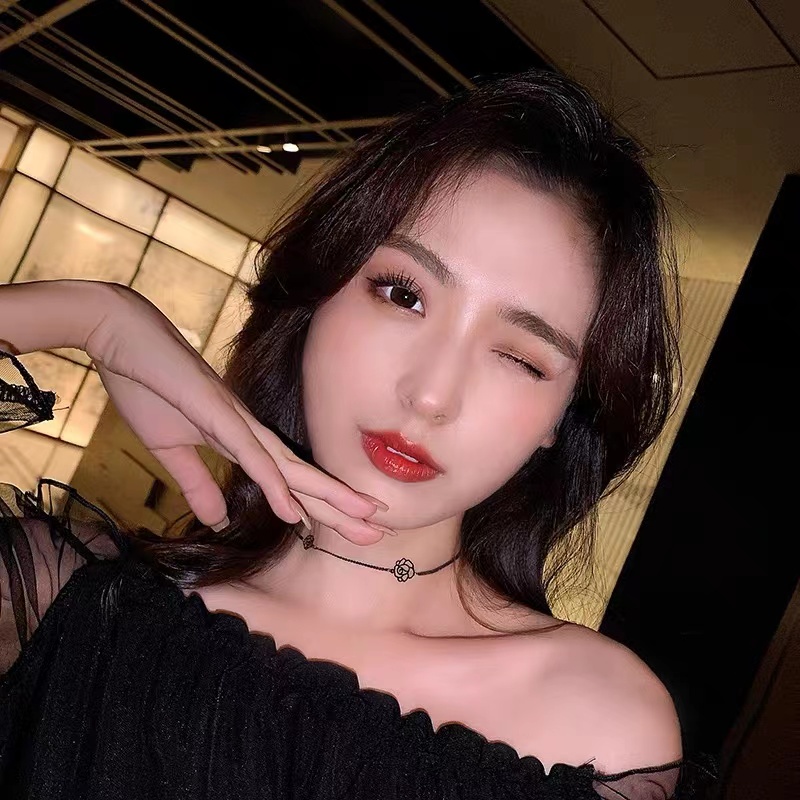 vòng cổ Hợp Kim Mặt Hình Hoa Hồng Thời Trang Cho Nữ