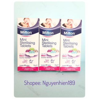 Viên tiệt trùng Cốc nguyệt san Milton Combo 30 hộp