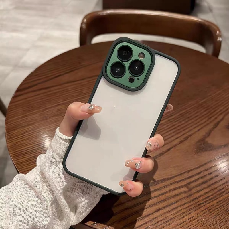 Ốp Điện Thoại iPhone 14 plus 13 12 11 Pro max case ốp lưng điện thoại iphone 14 promax Silicon acrylic Cứng Trong Suốt Chống Sốc Bảo Vệ camera Sang Trọng Cho