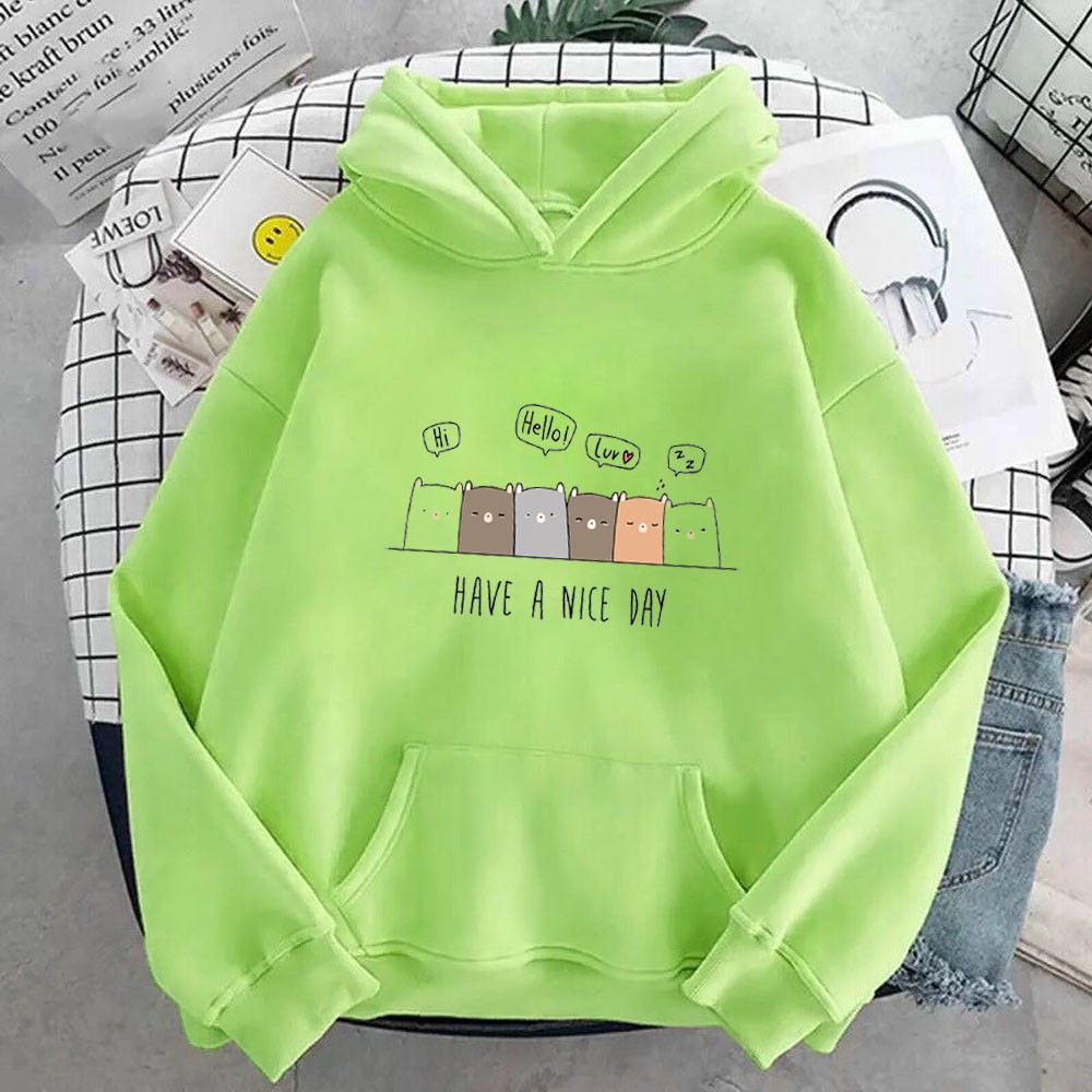 Áo hoodie nam nữ Have A Nice Day, chất nỉ dày dặn, nón 2 lớp, hợp làm áo cặp William - DS106