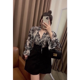 Áo sơ mi cổ bèo tay xoè Bigisize