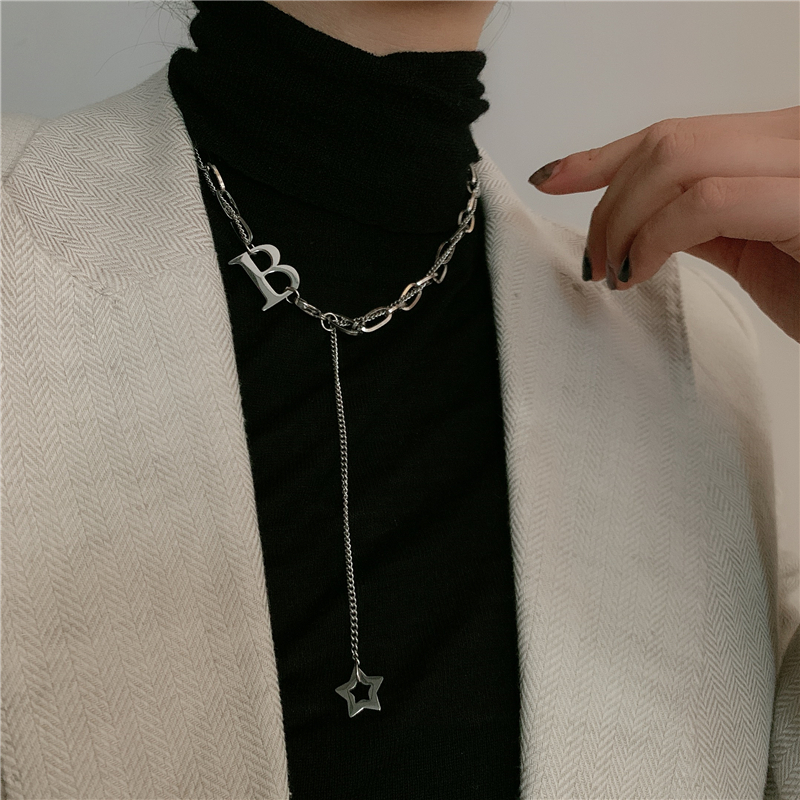 Dây Chuyền Thép Titan Mặt Hình Chữ B 22XL035 Thời Trang