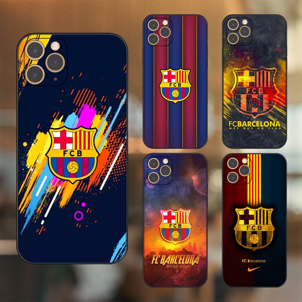 Ốp lưng iPhone 11 Pro dẻo đen cạnh vuông in hình Barcelona Barca