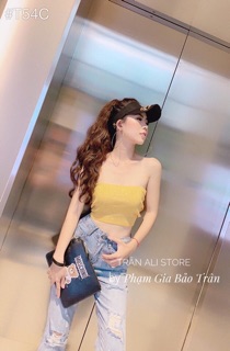 Áo ống len đính kim sa nữ