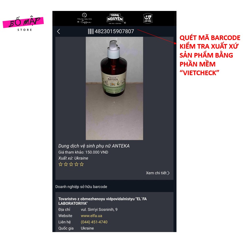 [SALE] [CAM KẾT 100% CHÍNH HÃNG] Dung Dịch Vệ Sinh Phụ Nữ Kháng Khuẩn Zelenaya Apteka Ukraine 370ml