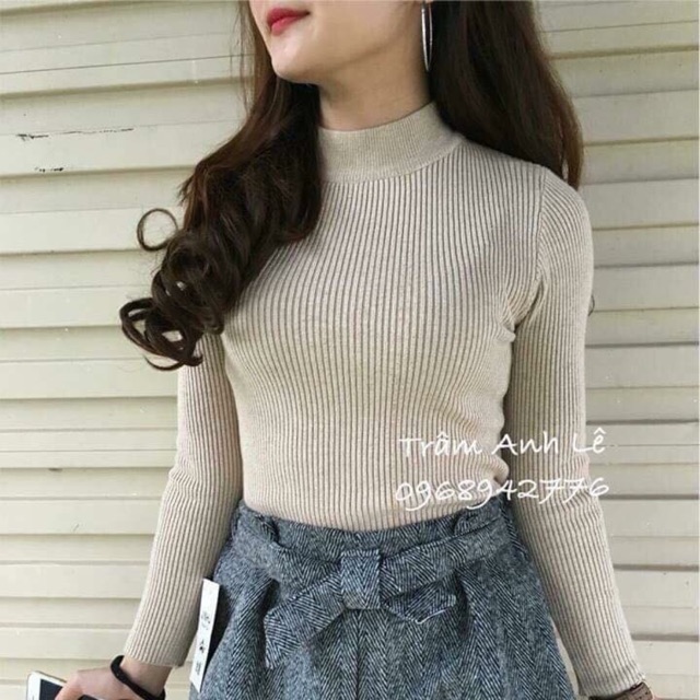 Áo len cổ 3 phân dày dặn cổ 2 lớp hàng loại 1 ( kèm ảnh thật )