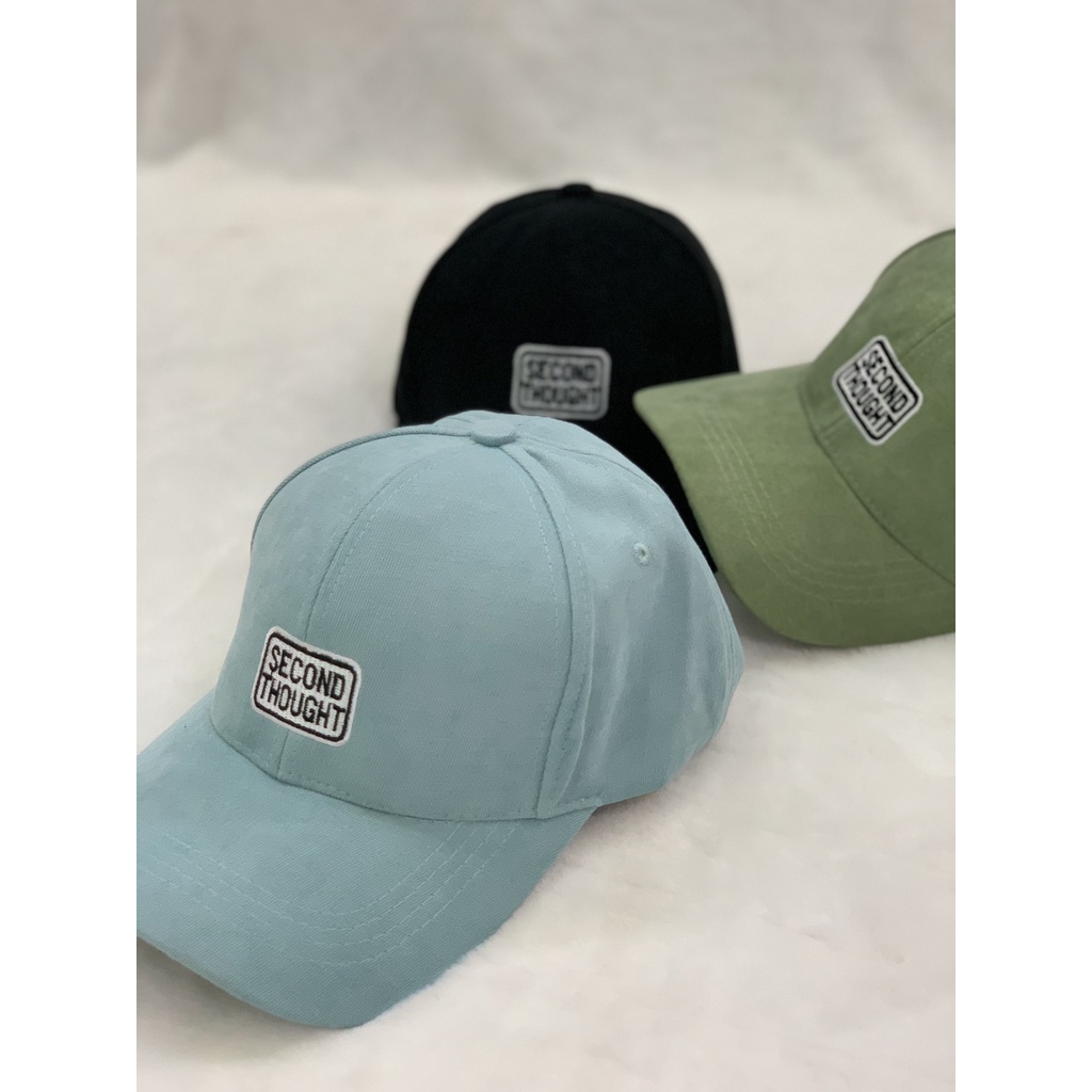 Mũ lưỡi trai nam nữ thêu chữ second though form unisex MS001 phong cách Ulzzang Thời trang PONIVA siêu hot