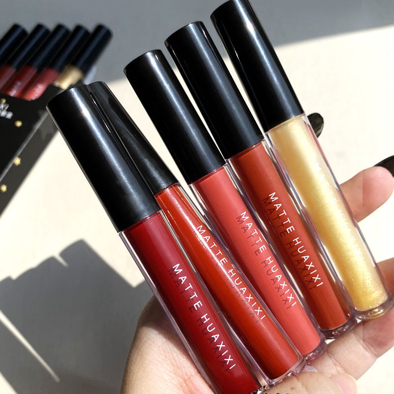 (Hàng Mới Về) Set 5 Son Kem Lì Không Phai Màu Không Lem Vào Cốc Thiết Kế Hình Mèo Dễ Thương | BigBuy360 - bigbuy360.vn