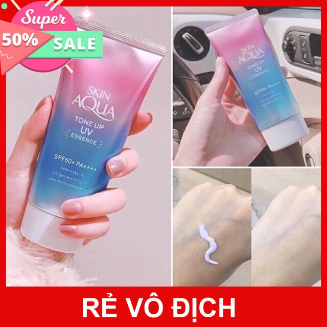 [Sỉ]Kem chống nắng Skin Aqua Tone Up UV Essence SPF 50 Nhật Bản- vn258