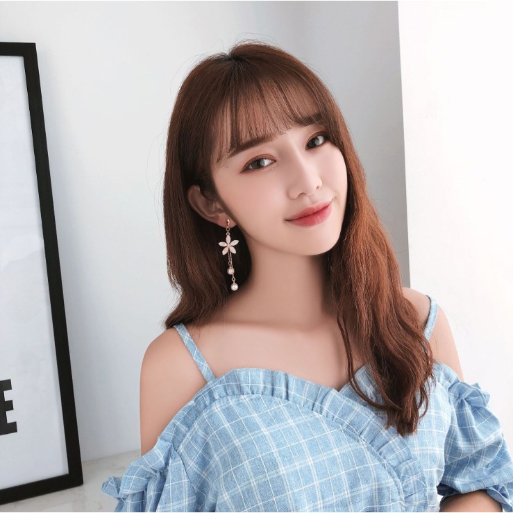 Bông tai nữ dài Hàn Quốc sành điệu thời trang hoa tai nữ khuyên tai nữ cá tính