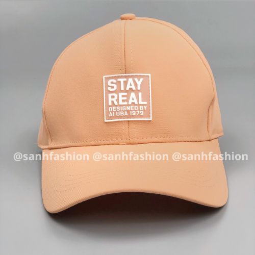Mũ lưỡi trai thêu tem STAY REAL Nón kết chất kaki cao cấp thời trang form unisex nam nữ K65