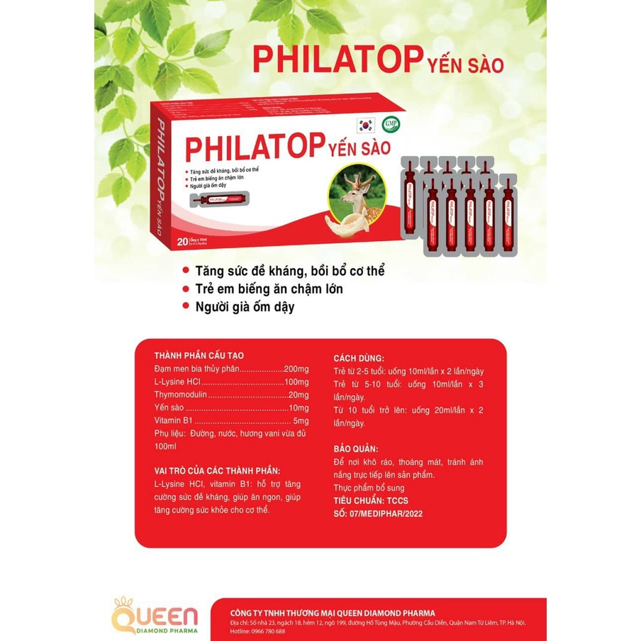 Philatop Yến Sào Plus  Tăng Đề Kháng