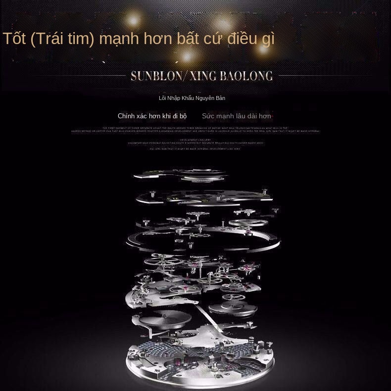 ♝❉▥Đồng hồ cơ nam automatic chính hãng Thụy Sỹ nam sinh viên hàn quốc dạ quang lịch chống nước siêu mỏng 2021 new