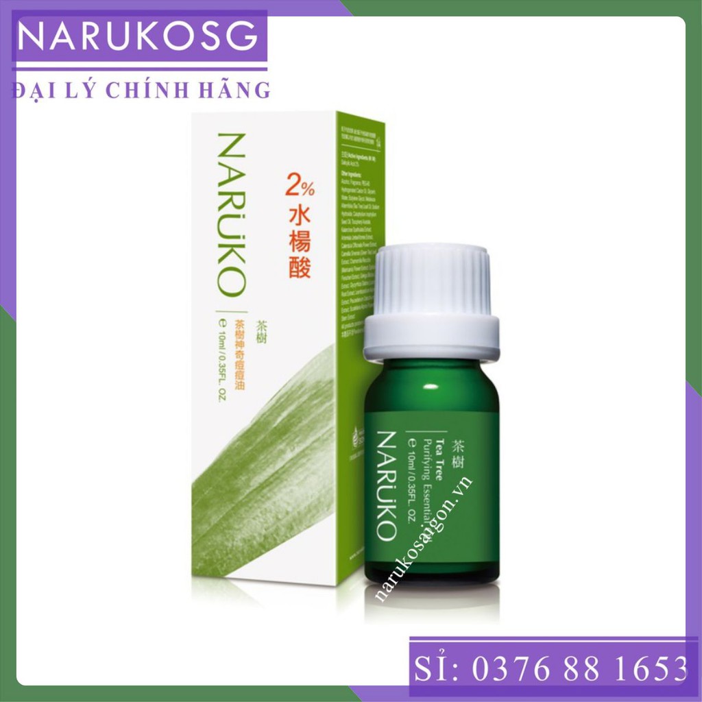 TINH DẦU TRÀM TRÀ NARUKO NGĂN NGỪA VÀ GIẢM MỤN TEA TREE PURIFYING ESSENTIAL OIL 10ML