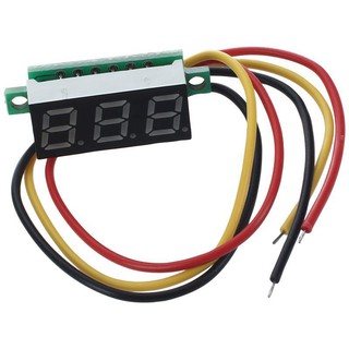 Digital Voltmeter DC 0-100V LED Panel 3-Digital With 3 Wires Green