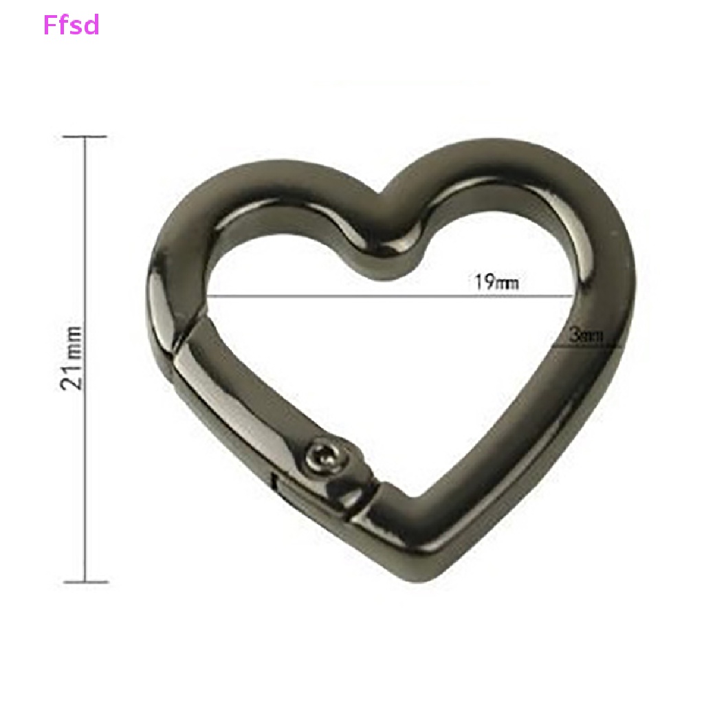 {Ffsd} Móc Khóa Kết Nối Dây Túi Xách Hình Trái Tim Lò Xo