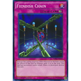 Thẻ bài yugioh - fiendish chain - sdks-en039 - common 1st edition
