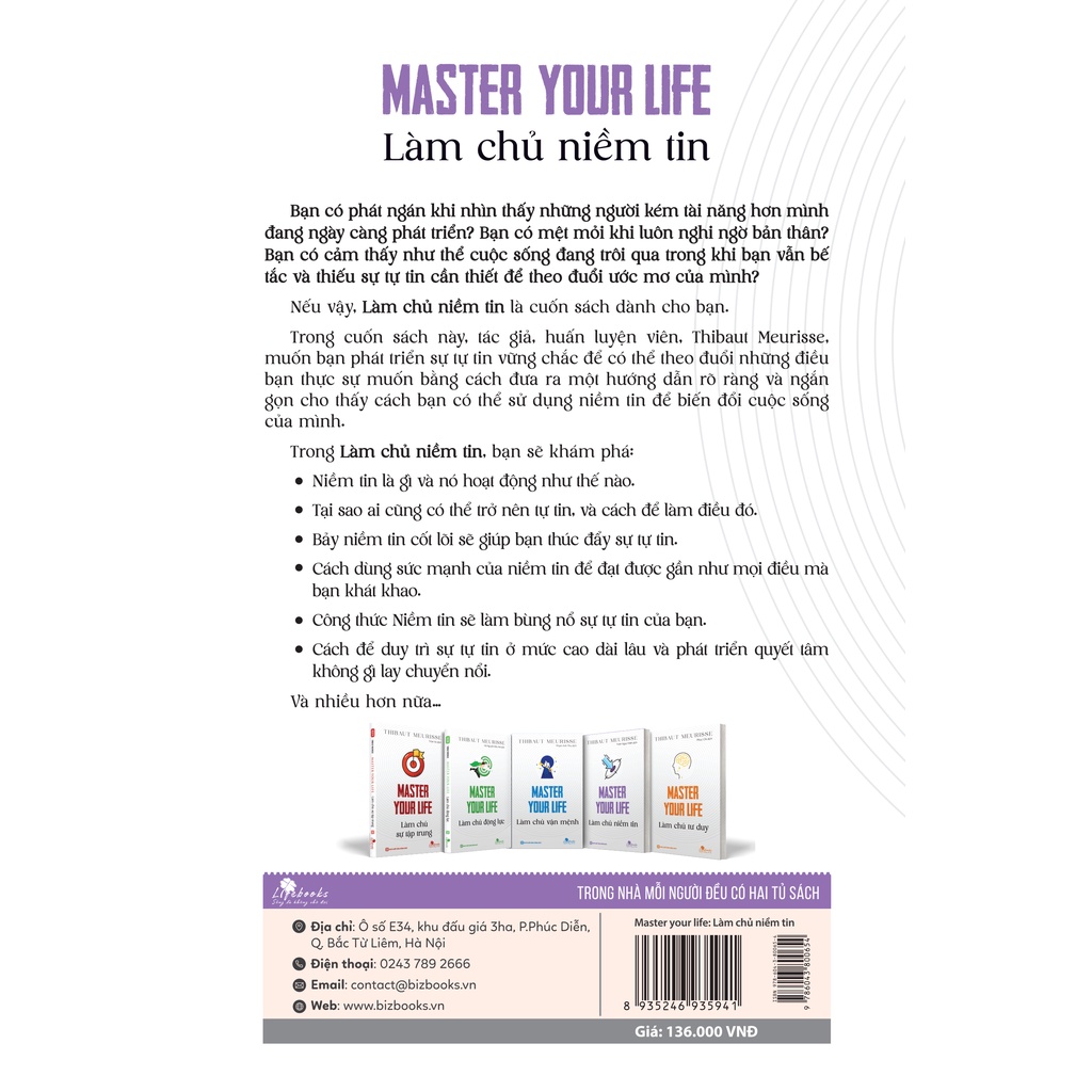 Sách Bizbooks - Master your life - Làm chủ niềm tin