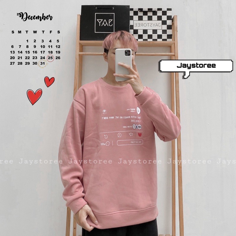 Áo Sweater Nỉ Bông Unisex VIVI [ FREESHIP ] form nam nữ unisex ❤️ Jaystoree ❤️ | BigBuy360 - bigbuy360.vn