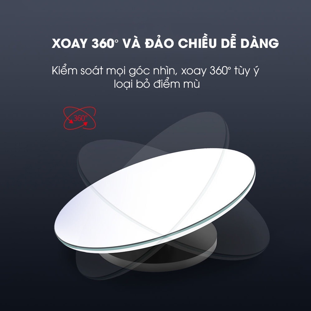 Bộ 2 Gương Cầu Lồi 360 Độ Gắn Gương Chiếu Hậu Ô Tô