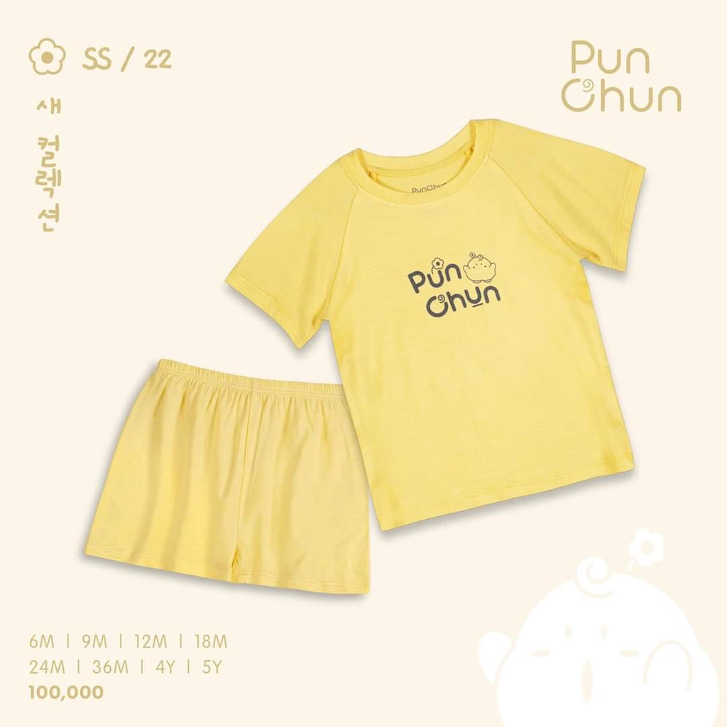 Bộ ngắn tay Punchun cho bé từ 6 tháng đến 5 tuổi
