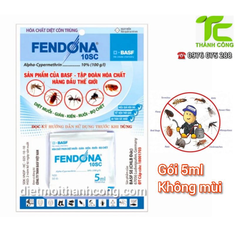 Thuốc diệt côn trùng_ diệt khuẩn- khử trùng Fendona 10SC(mua 10gói tặng bình xịt)