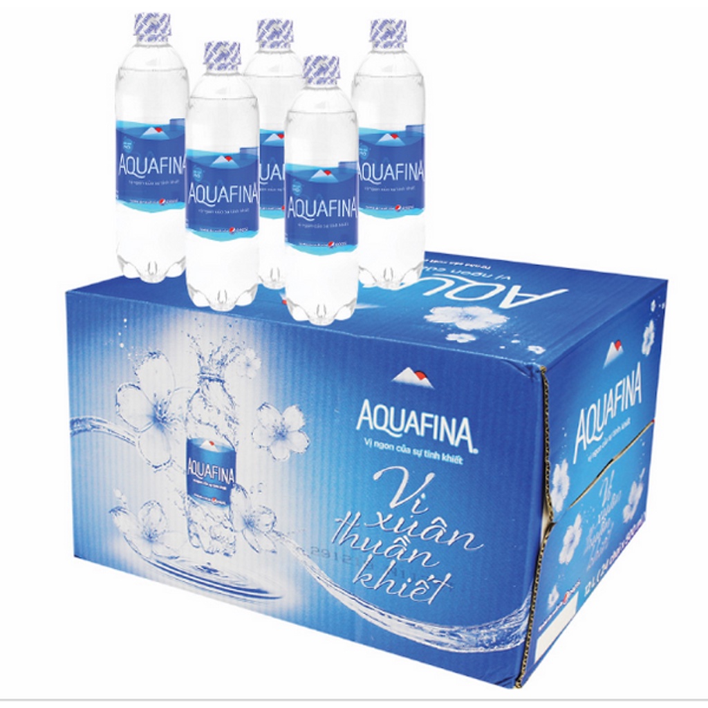 Thùng 28 chai nước tinh khiết Aquafina 500ml - Nước khoáng Date Mới