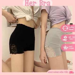 Quần bảo hộ nữ mặc váy idol kpop, quần lót đùi nữ thun gân nâng mong phối ren sexy PK01