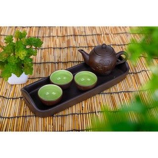Âm chén tử sa tam ẩm Bát Tràng, bộ ấm chén pha trà, độc ẩm gôm sứ Bát Tràng