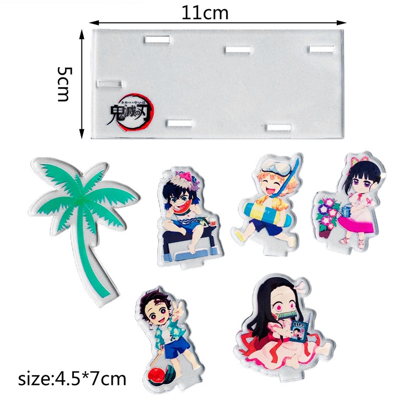 Giá đỡ kèm mô hình nhân vật trong phim hoạt hình anime Demon Slayer bằng acrylic để bàn trang trí