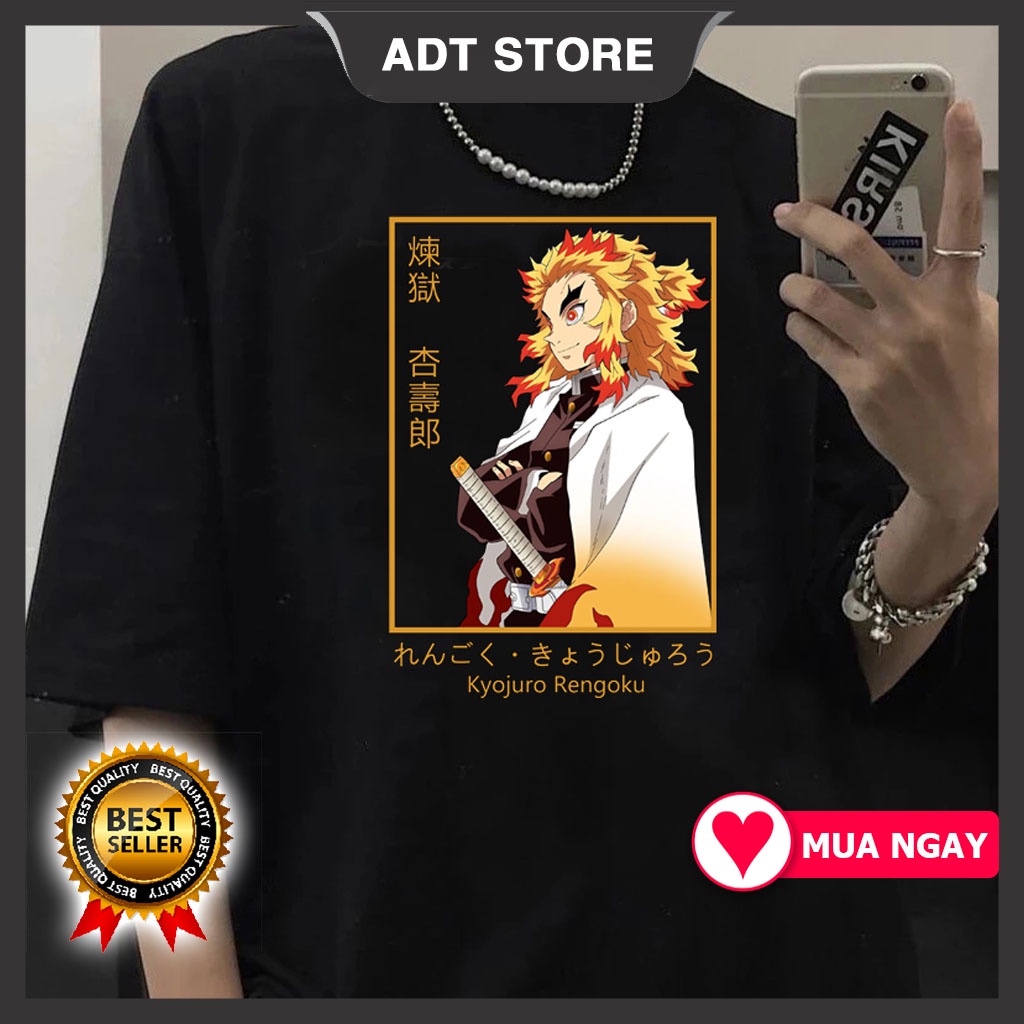 HOT🔥 Áo Phông  Demon Slayer Rengoku - Kimetsu No Yaiba mẫu mới cực chât