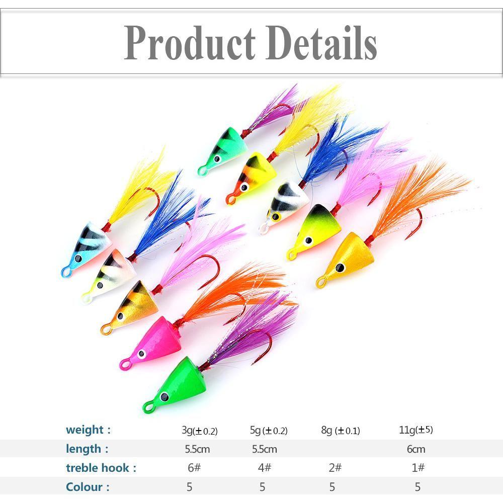 Bộ 5 Mồi Câu Cá Mùa Đông Hình Chữ D Cân Bằng Tiện Dụng