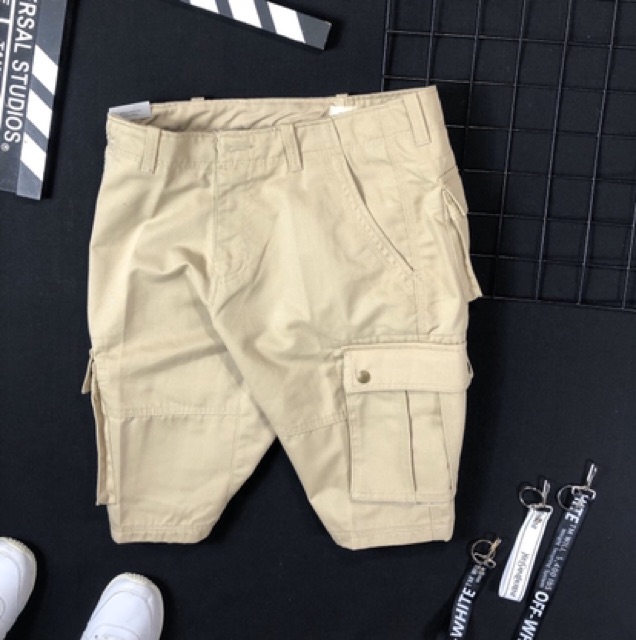 Short kaki túi hộp chuẩn men