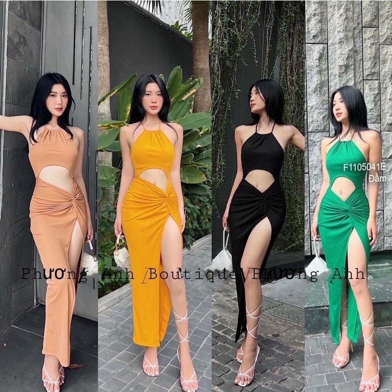 ĐẦM BODY CỔ YẾM HỞ EO XẺ TÀ SEXY