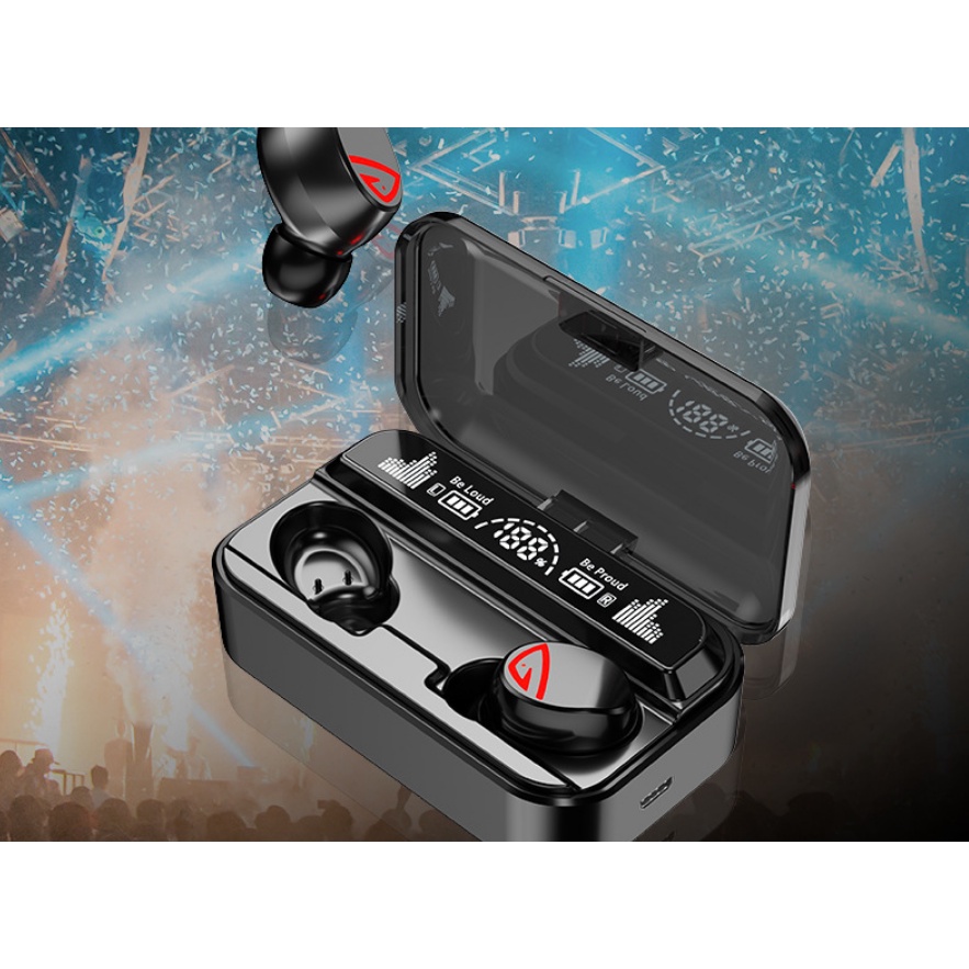 [ S10 Pro ]Tai nghe bluetooth V5.2 S10 Pro cao cấp kiêm sạc dự phòng 2200mAh, Bảo Hành 12 Tháng