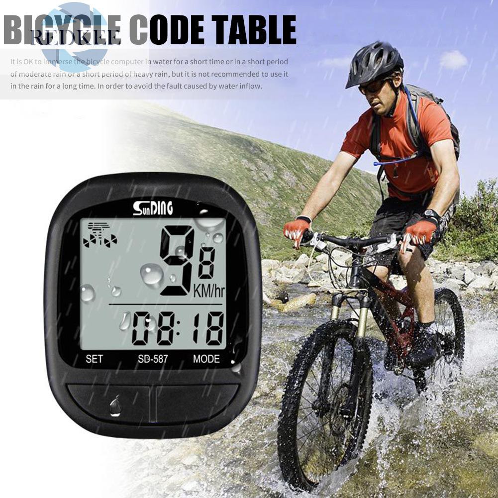 Đồng hồ đo tốc độ xe đạp có màn hình LCD chống thấm nước tiện lợi