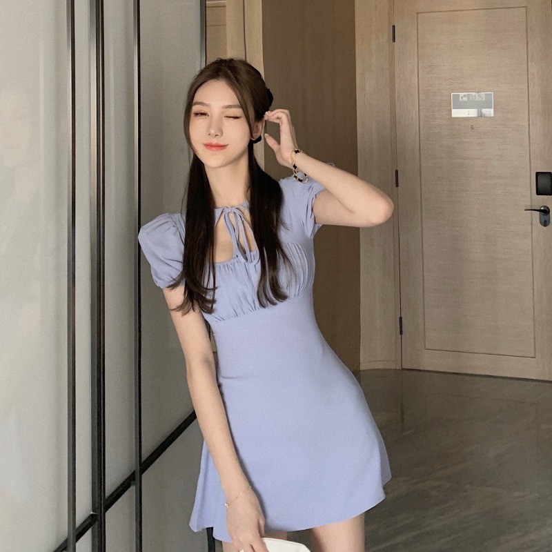 Đầm chữ a tay ngắn mini Emilyshop