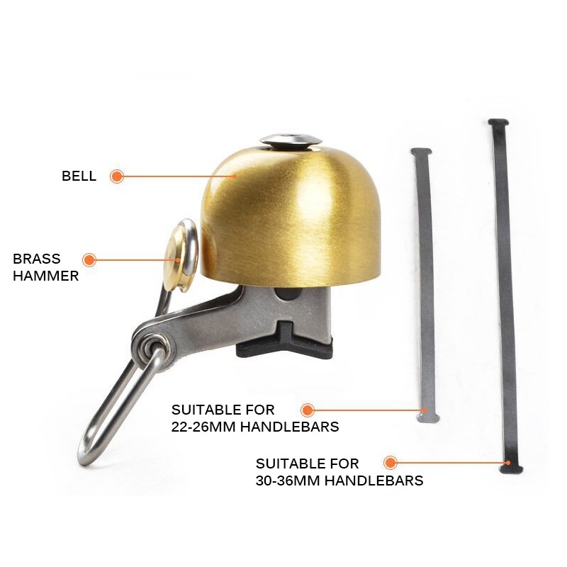 [double]Retro Classical Bicycle Bell Clear Loud Sound MTB Road Bike Folding Bikes Handlebar Copper Ring Horn Safety