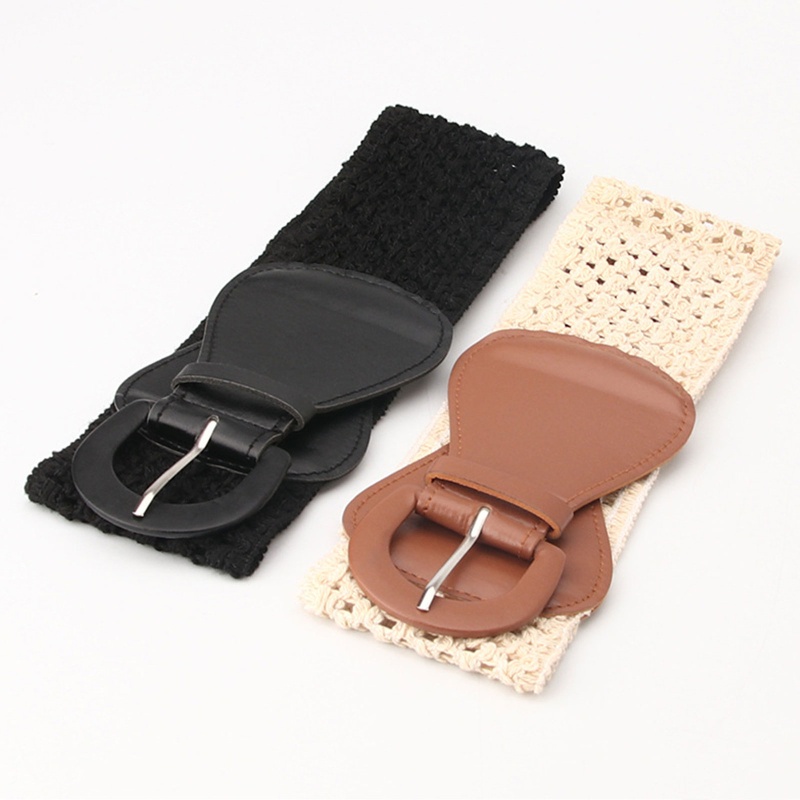 Thắt Lưng Bản Rộng Co Giãn Có Khóa Hình Chữ D Thời Trang Cho Nữ