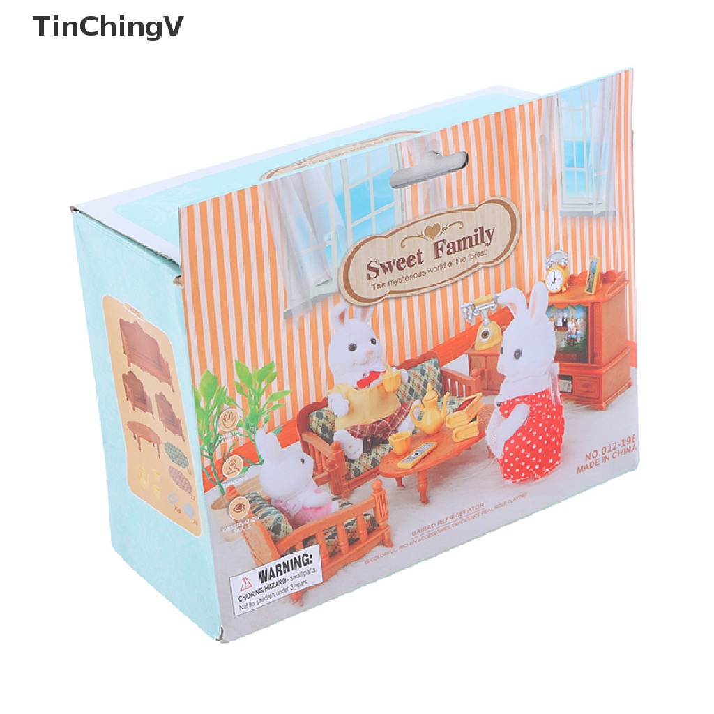 Mô Hình Bàn Ghế Sofa Phòng Khách Mini Tỉ Lệ 1 / 12 Trang Trí Nhà Búp Bê