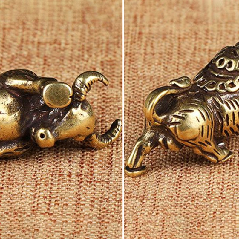 1 Tượng Bò Mini Bằng Đồng Dùng Để Trang Trí Nhà Cửa